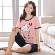 Hàn Quốc phiên bản của cặp vợ chồng Pyjama tay áo dài của mùa xuân mới và mùa thu womens mới mùa hè quần áo nhà mỏng thiết lập mới.