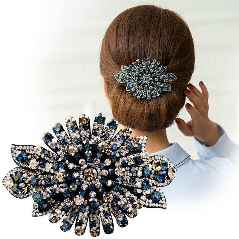 (Temperament) Hair accessories new hairpin hairpin large hairpin rhinestone flower headdress Korean adult hair accessories