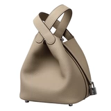 Корзина, портативная сумка через плечо, коллекция 2023, из натуральной кожи, изысканный стиль