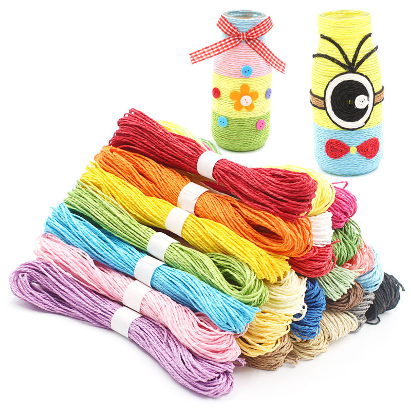 30 m Colour children Paper ropes 12 Color 24 color Double strands fine paper Rope Painting Nursery Diy Handmade Material