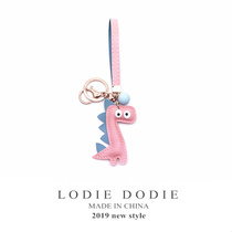 LVGEDETE Little Dinosaur Car Keychain Pendant Creative Gift Cartoon Keyring Pendant Chain Bag Ornament