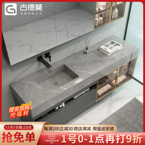(Designer custom) Rock board bathroom mirror cabinet wash hand wash basin cabinet combination wash table bathroom cabinet