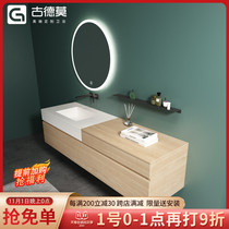 (Designer custom) rock board bathroom cabinet combination modern simple face wash sink wash basin toilet