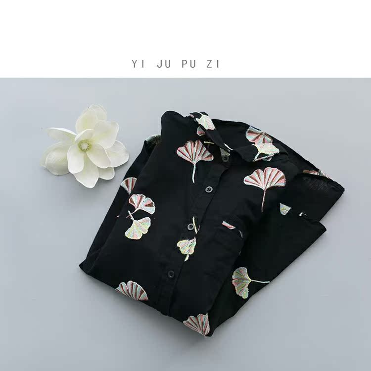 Áo sơ mi cotton và vải lanh cho phụ nữ Chất liệu cotton Joker áo sơ mi dài tay ramie gas nước ngoài cỡ lớn quần áo nữ retro - Áo sơ mi dài tay áo sơ mi nữ kiểu