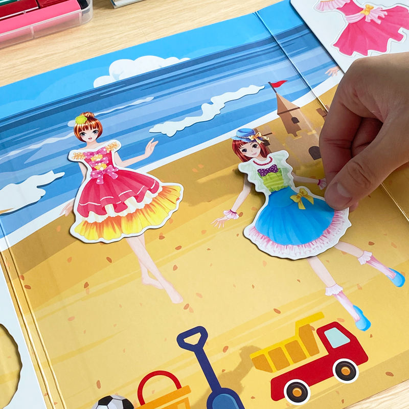 Stickers Book children Puzzle Repeatedly Post 2-3-6-year-old 4 Baby Magnetic Painting Whole Brain Development Young Child Stickers