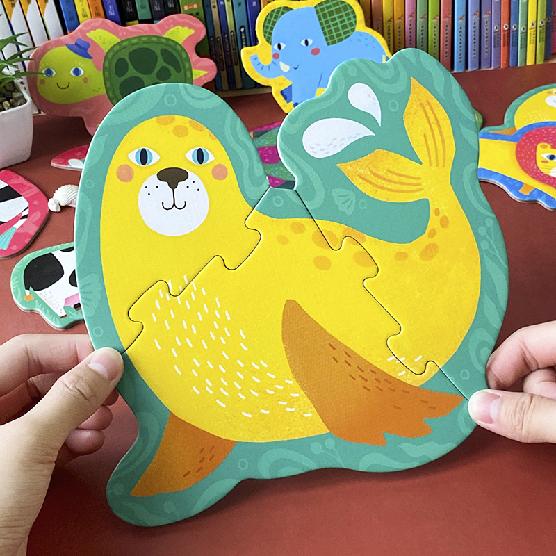 Toddler Puzzle Children Puzzle Intelligence Boy Girl 1-2 Year Old 3 Chunks Pintu Baby Taught Entry-level Toy Early