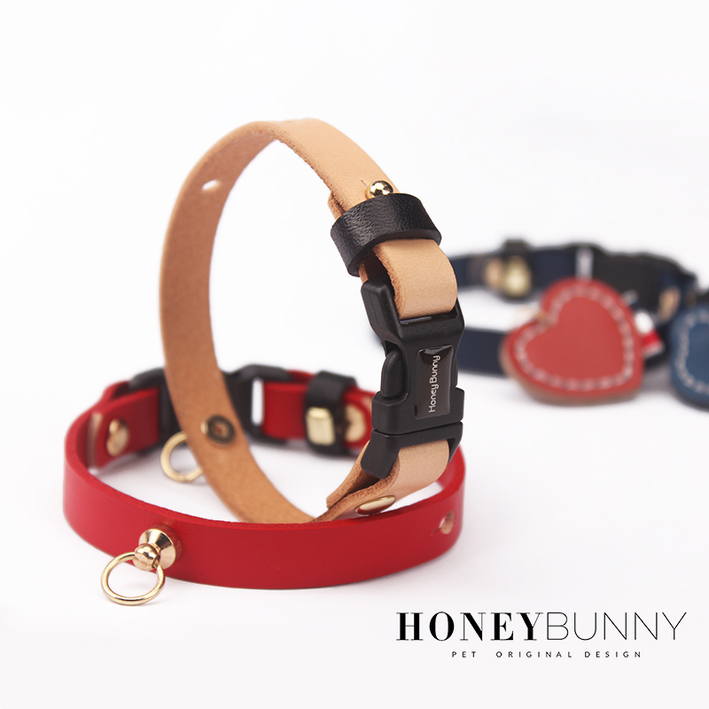 Hand-planted tannic cow leather item ring pooch genuine leather listing cat lettering and sending bell