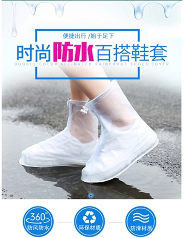 . [Giày dày chống trơn trượt] ủng đi mưa, ủng đi mưa, ngày mưa, nam và nữ, chống trượt, chống thấm nước, giày không thấm nước, b - Rainshoes giày chạy bộ chống nước