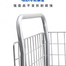 Folding small cart with fence logistics turnover cart flatbed truck mute carrying car fence pull-rail trolley