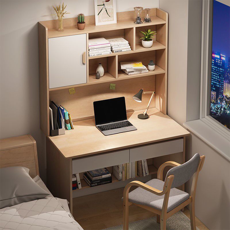 Computer desk desk bookshelf combination home simple student study desk chair set bedroom small table