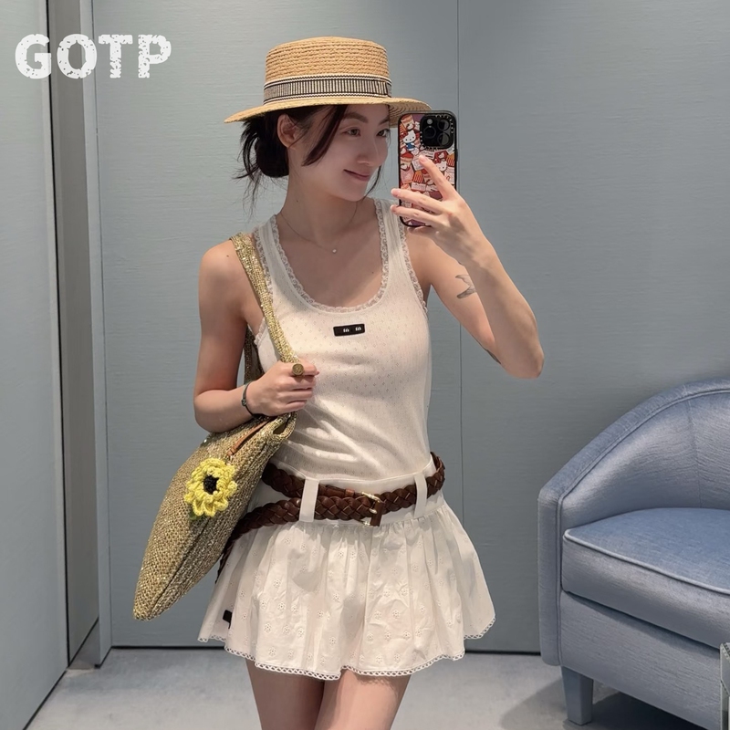 Gotp Shenzhen Nanyou Export Edition 26Ss Summer Young Lady Floral Lace Crochet Vest