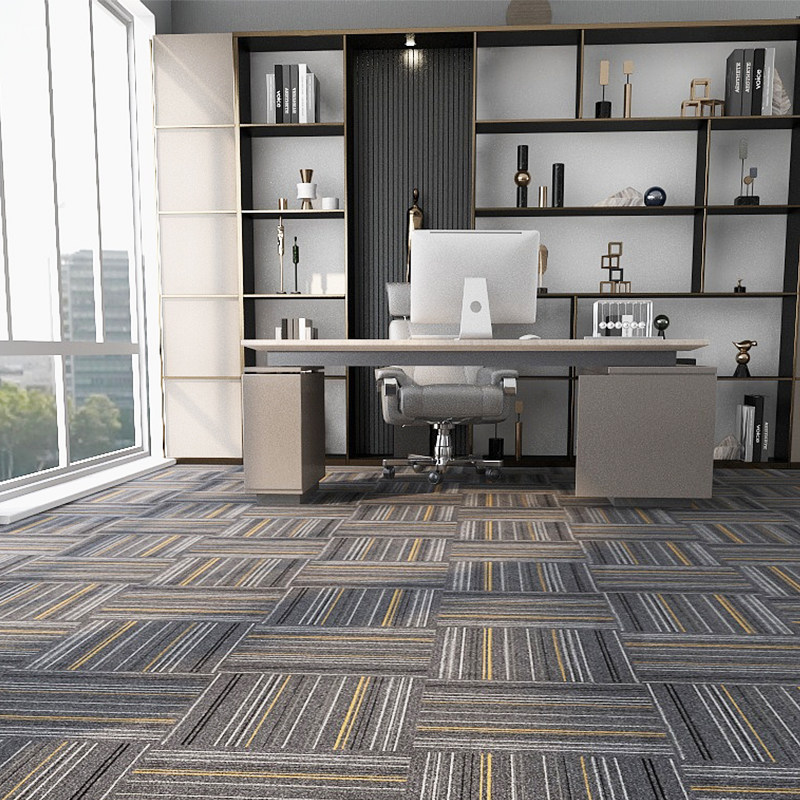 Office Carpet Large Area Engineering Commercial Guesthouse Full Bunk Room Soundproof Bedroom Living Room Block Splicing Style
