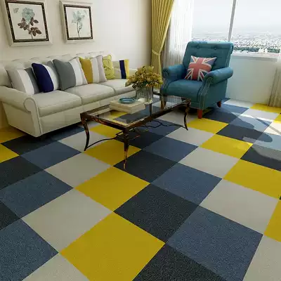 Environmental protection household bedroom Company room full of square stitching nylon flame retardant carpet Office pvc carpet