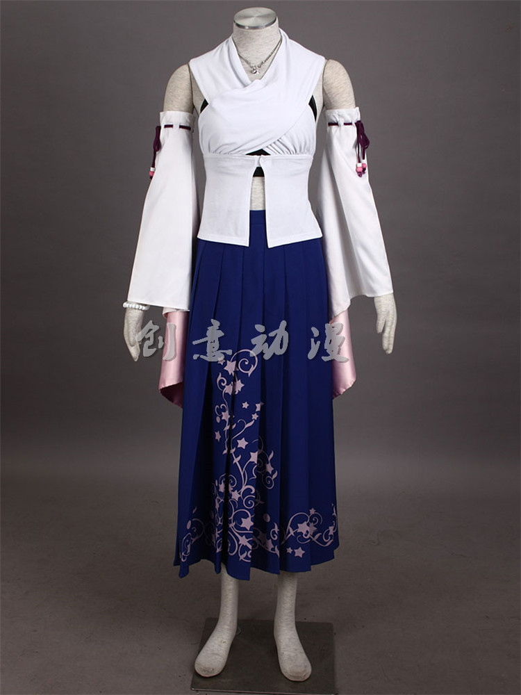 Final Fantasy 10 - Yuna thế hệ 1 - triệu tập trang phục cosplay nữ anime cos quần áo toàn diện - Cosplay đồ hầu nữ