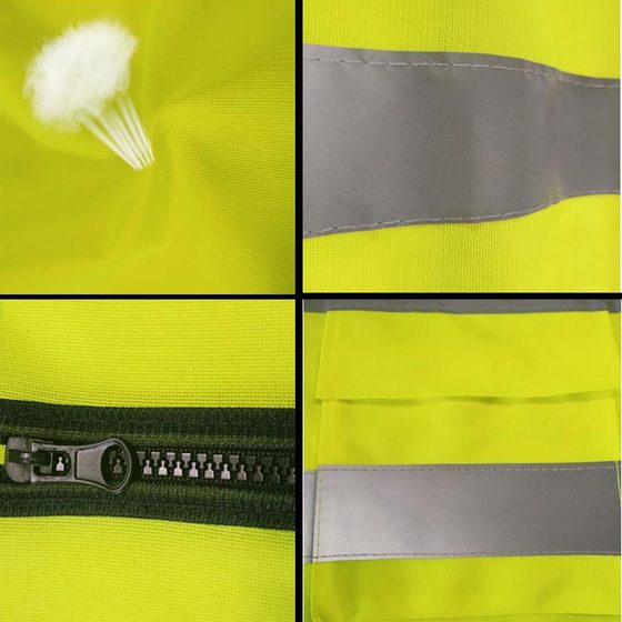 Sanitation workers reflective vest safety vest breathable construction reflective safety clothing vest protective clothing railway yellow vest