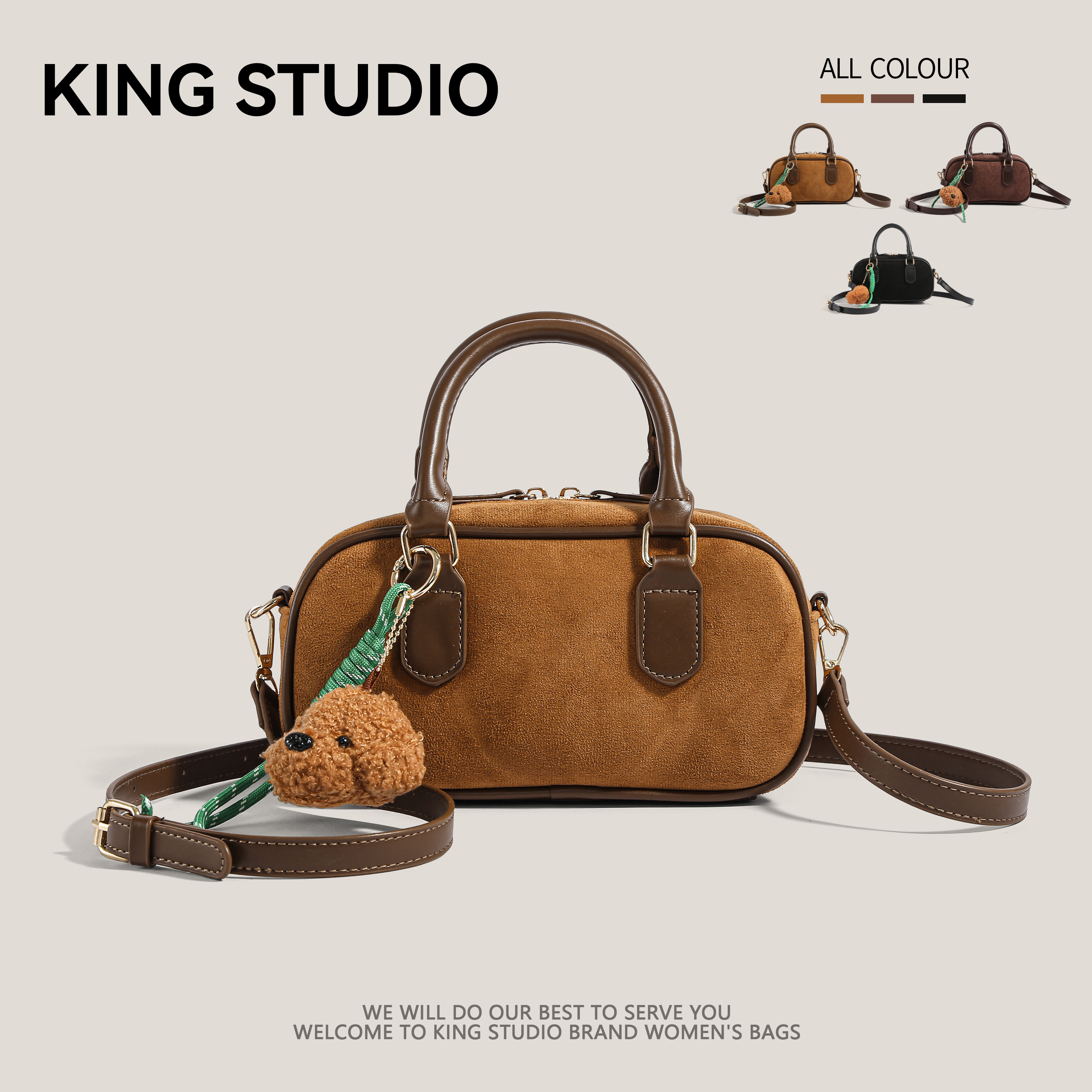 Супер огненная нишевая замшевая сумка женская 2025 осень и зима новая модная ретро универсальная сумка-мессенджер портативная сумка для боулинга