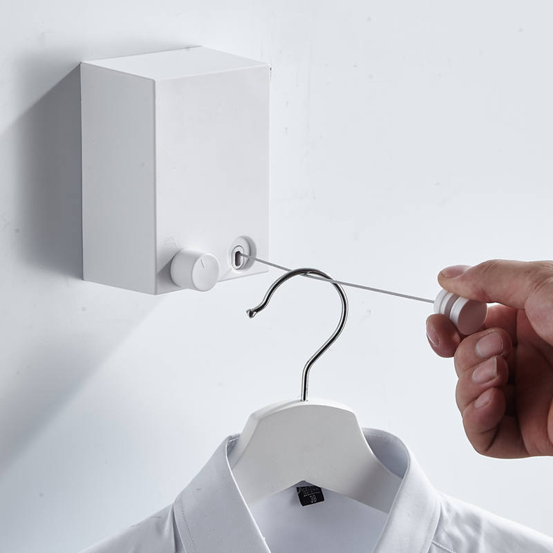 Bathroom hanging curtain rod pull rope invisible constriction 4 2 m Clothes rope free of punching clothes hangers hanging wall-style clotheshorse