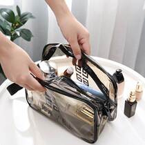  Net celebrity large-capacity portable waterproof womens travel bag Transparent waterproof PVC cosmetics storage bag portable toiletries bag