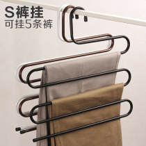 Creative Pants Clip Home S Type Pants Rack Multifunction Magic Simple Contained Deviner Multilayer Hanging Pants Rack Wardrobe Pants Hang