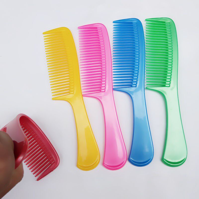 Folding Ripe Glue Pearl Glossy Comb Old Style Anti-breaking Plastic Wooden Comb Long Hair Fluorescent Large Color Hair Brush