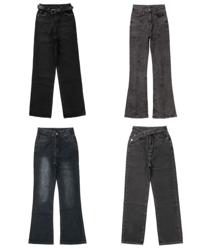 pinksavior Демисезонные джинсовые джинсы, свободный прямой крой