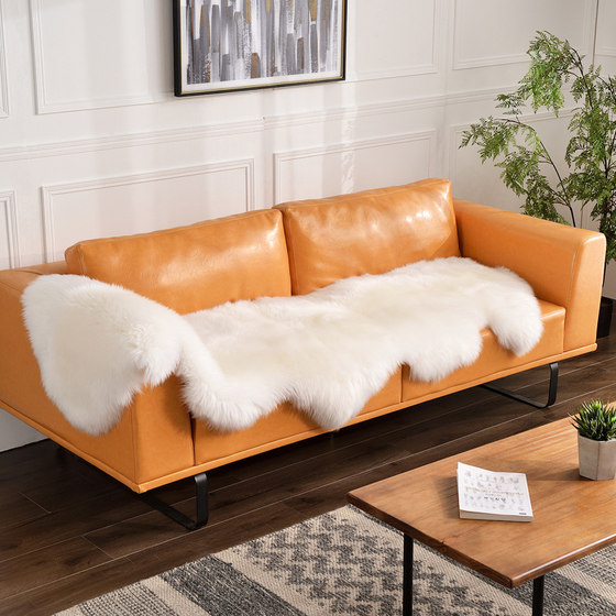 Custom-Made Australian Wool Sofa Cushion, Wool Carpet, Bedroom and Living Room Bay Window Mat, Bedside Rug, Whole Sheepskin Rug for Home Use