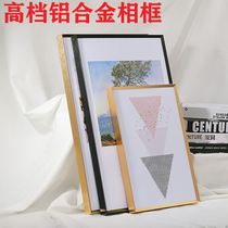Simple aluminum alloy frame outer frame hanging wall Nordic photo frame ins set-up table customized any size photo puzzle frame