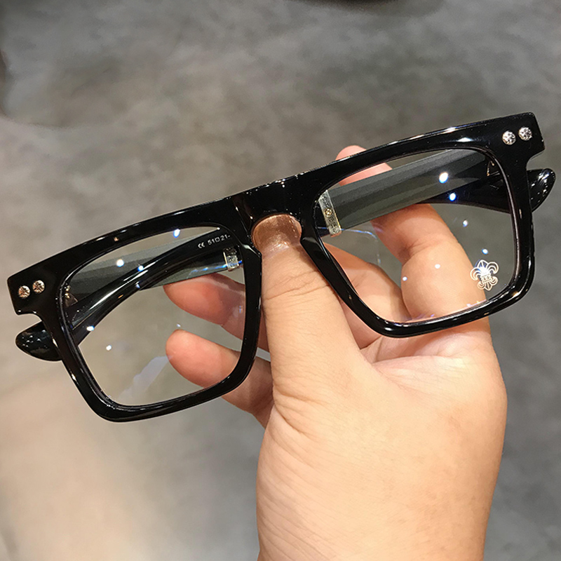Jane Dan Zhuo Luo heart glasses frame ins tide style men and women plate large face wide glasses frame can be equipped with myopia anti-blue light
