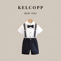 Итальянский цветочный мальчик из KELCOPP костюм костюм Summer short sleeve back with pants childs