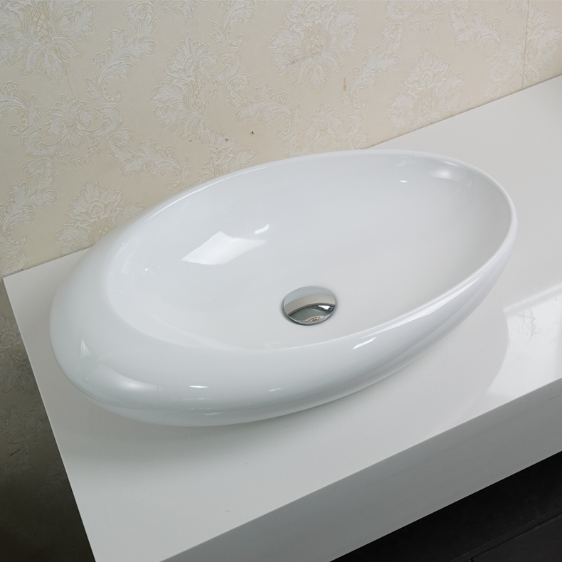 Yajun bathroom simple wash basin white new wash basin bathroom wash face hotel villa ceramic egg art basin