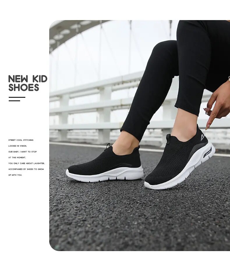 Энергичный обувь 外贸男鞋一脚蹬懒人鞋中老年春秋季网面鞋透气轻便舒适运动健步鞋 Other