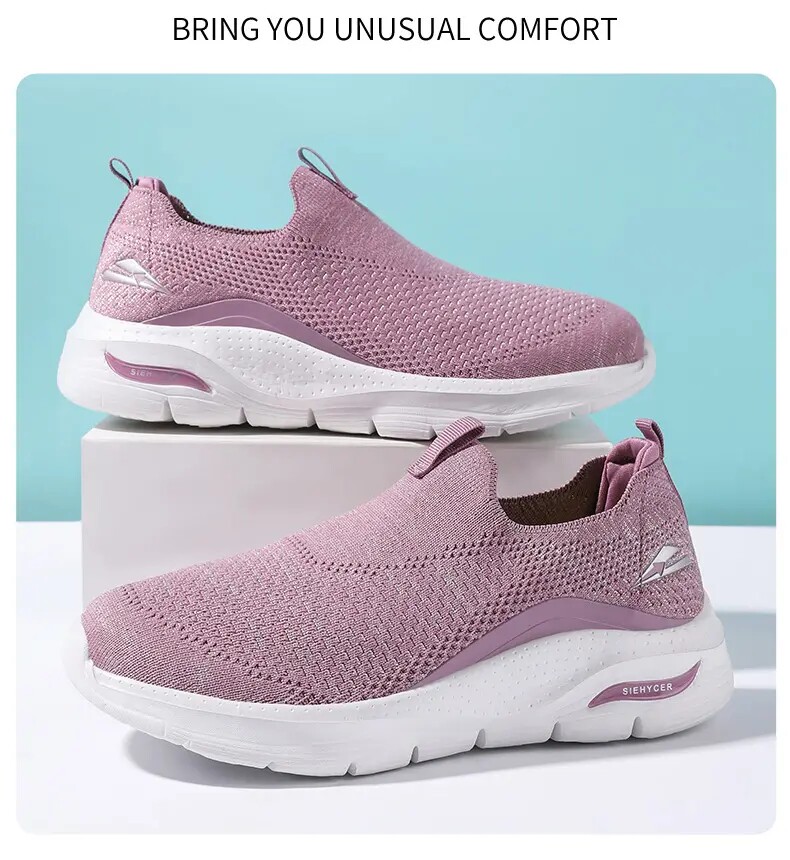 Энергичный обувь 外贸男鞋一脚蹬懒人鞋中老年春秋季网面鞋透气轻便舒适运动健步鞋 Other