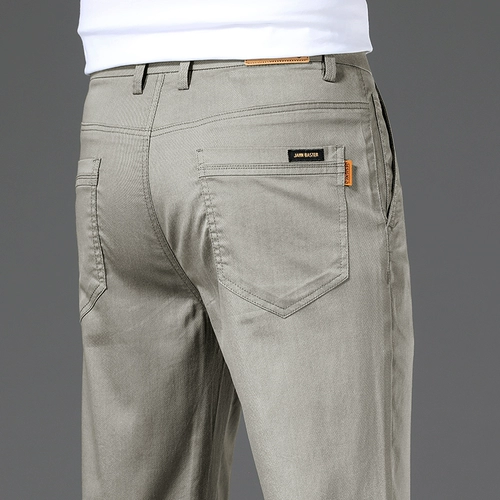 Приталенные повседневные брюки, мужские летние штаны, пиджак классического кроя, свободный прямой крой