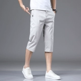 Летние шелковые тонкие хлопковые шорты для отдыха, мужские штаны, свободный прямой крой