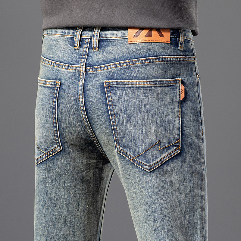 Spring and Summer High-End Retro Stretch Jeans for Men, Loose Straight-Leg 2026 New Trendy Brand Spring and Autumn Casual Long Pants