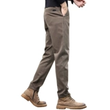 Хаки осенние приталенные штаны для отдыха, эластичные весенние прямые свободные джинсы, тренд сезона