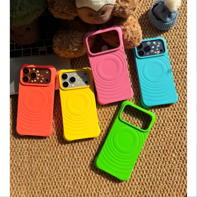 Simple Solid Color Magnetic Liquid Silicone Case Suitable for Apple 17 Pro Max, iPhone 16 Pro, New Model 15, Unisex 14, Full Camera and Button Coverage, High-End Anti-Drop Soft Protective Case for 13