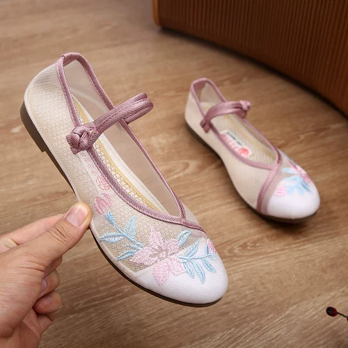 Слипоны, этническая обувь, ретро туфли, дышащее модное ханьфу, этнический стиль, мягкая подошва