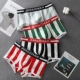 Thanh niên nam Đồ lót Cotton Boxer Tính cách Hàn Quốc Thiếu niên Sinh viên Thấp Eo Sọc Boy Boxer Tide