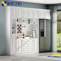 After the hustle and bustle modern and simple restaurant wine cabinet against the wall cabinet small apartment microwave oven cabinet customization