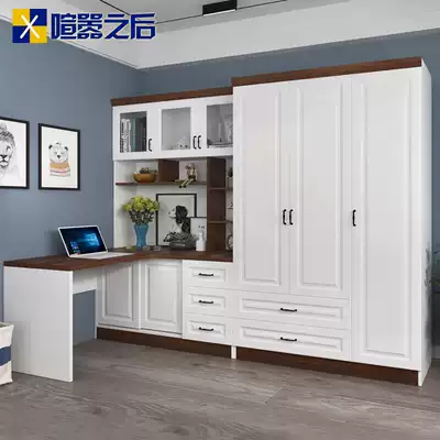 Desktop corner bookcase computer desk children's study desk wardrobe integrated home learning table bookshelf customization