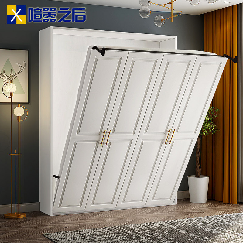 Small family type positive turning invisible bed multifunction double folding bed 1 2 m home wall bed 8CH-007 after the hustle
