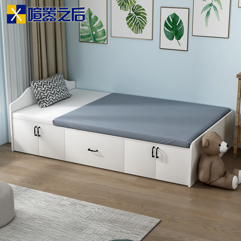 High - box storage bed with drawer 1 m single bed small household plate bed pneumatic overturn bed 1 5 m