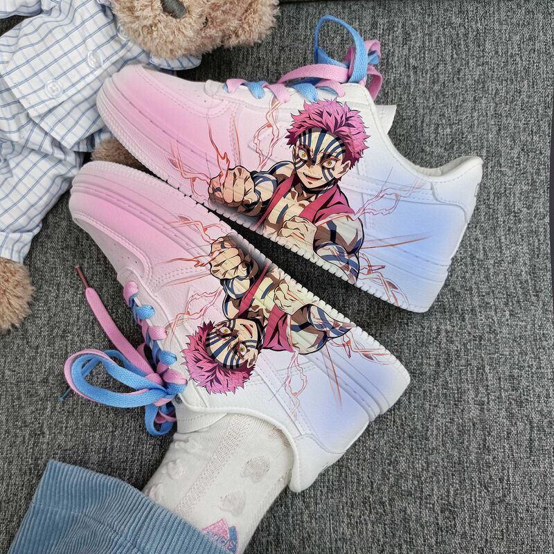 Pull Back Genuine 2025 New Demon Slayer Two-Dimensional Shoes Anime Peripheral Winding Three Tussah Pain Shoes