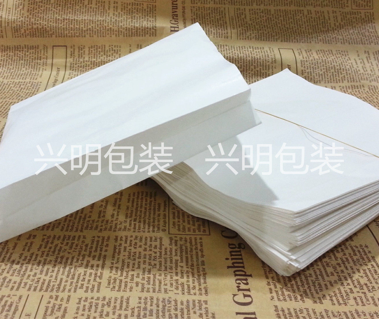 Custom food greaseproof paper bag blank white paper bag ribs chicken steak pizza snack plastic packing bag