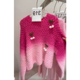 Зимний сексуальный розовый свитер, куртка, градиент