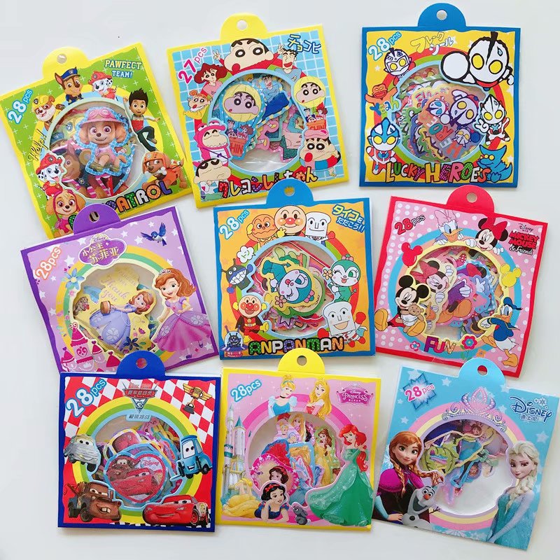 Full 38 Cartoon Cute Stickers Bag Handbill Notebook Decorative Diy Material Stickup Children Post Flowers