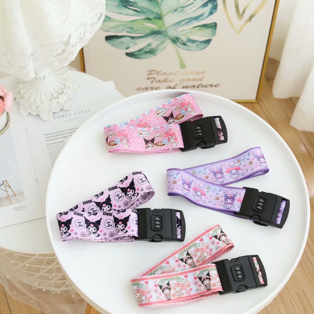 Suitcase password with strap, bag with care and reinforcement bundled with travel password lock Lalever box