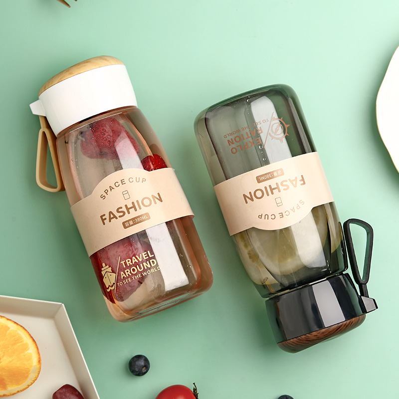 Simple water cup female plastic high-value children's students portable high temperature resistant 2021 new drinking water tea cup boys