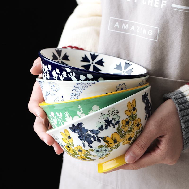 Students are cute household with creative personality single bowl of simple 6 inch ceramic foam bowl soup dishes